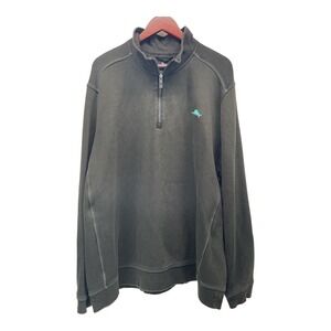 Tommy Bahama XL 28" Chest /Length 30" Green Men's 1/4 Zip Pullover